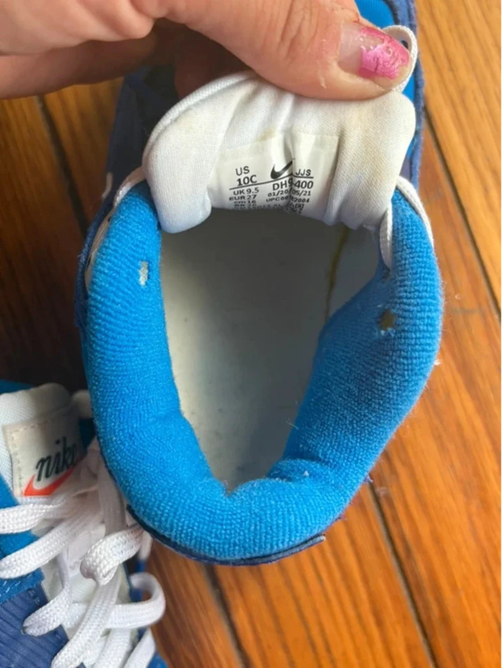 10C Blue and White Toddler Nike Air Max